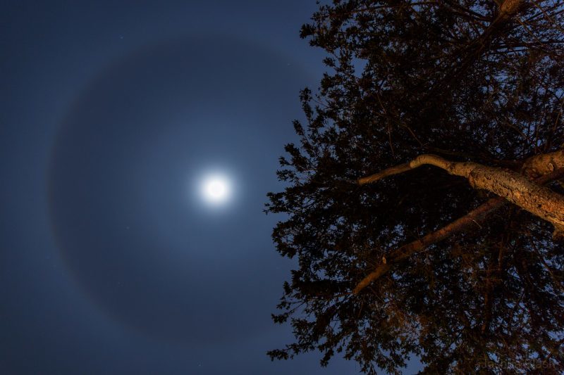 Moon halo  over NH