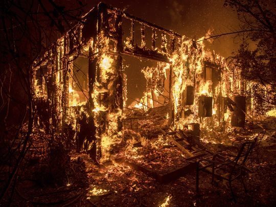 California house burns