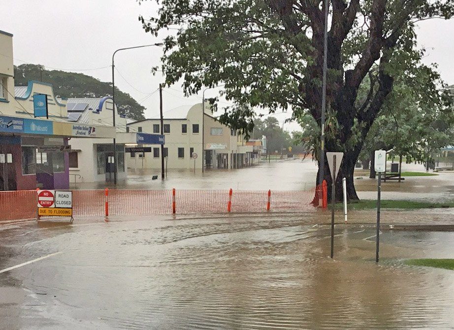Flooding in Ingham, Queensland, March 2018.