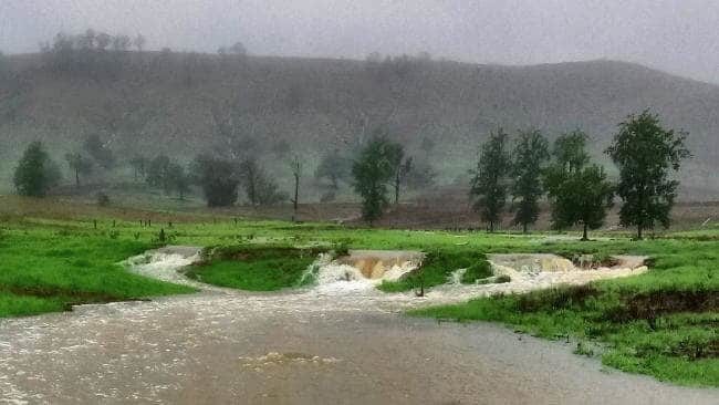 More than 287mm fell in the 36 hours to midday yesterday.