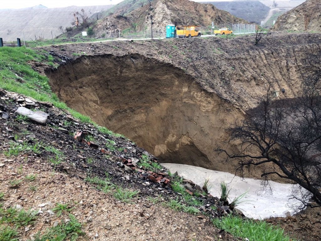 Landslide in La Tuna Canyon, March 2018.