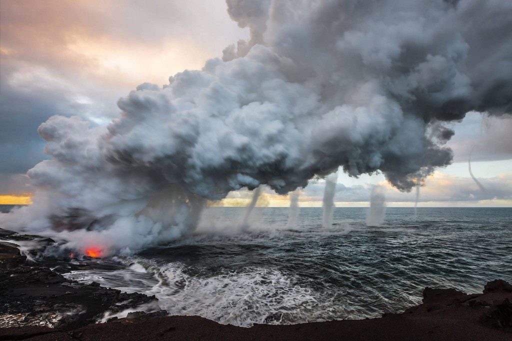 Hawaii volcano vortices 2013 Kilauea