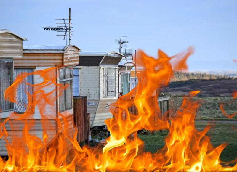 Click to enlarge mobile home fire