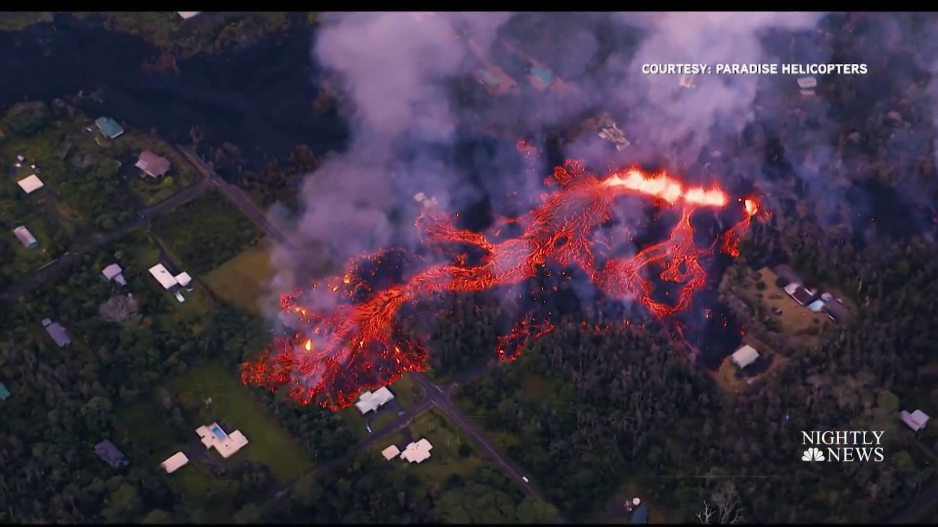 Lava flow from Hawaii volcano