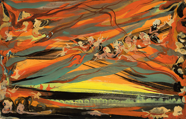An untitled painting by Eugen Gabritschevsky, c. 1950.