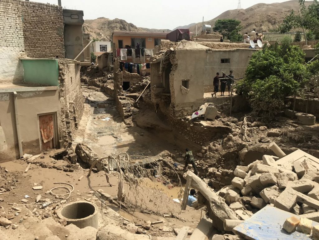 Flash flood damage Baghlan Afghanistan, May 2018.
