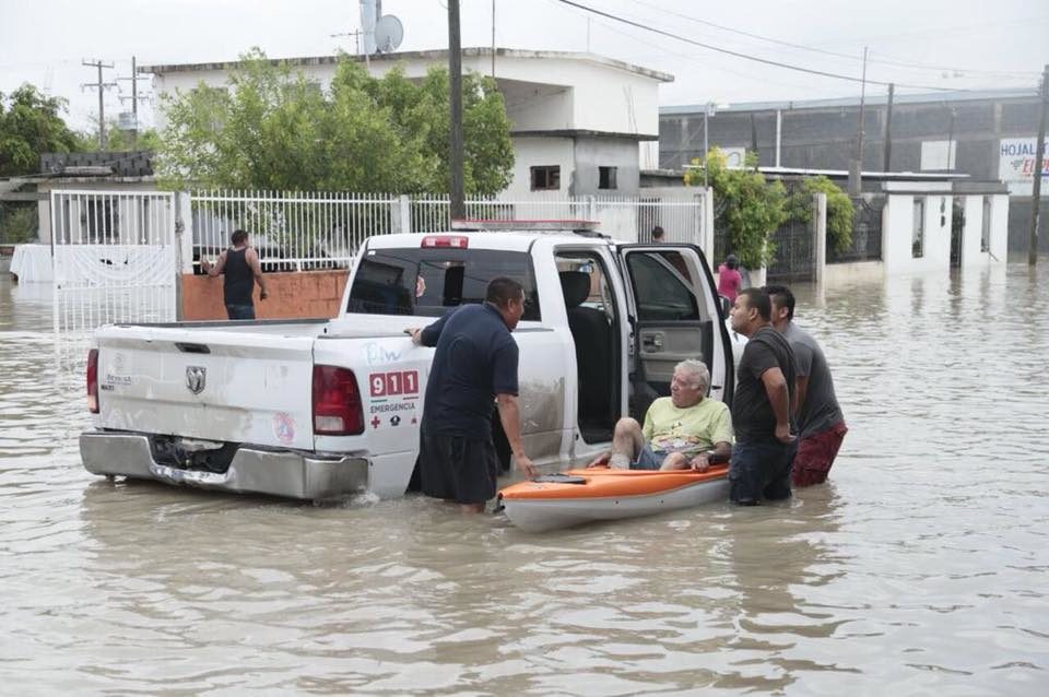 Flood rescues in Tamaulipas Mexico, June 2018.