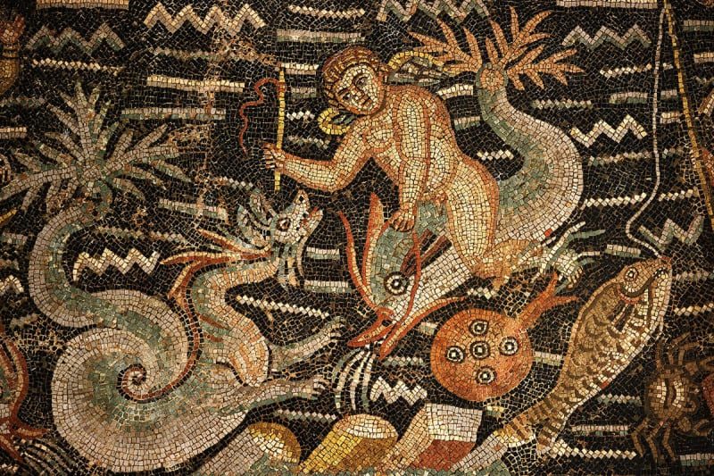 roman mosaic sea monster