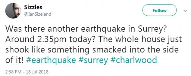 london gatwick quake twitter