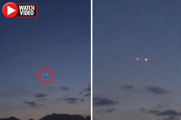 People in China saw the two lights changing places, sparking theories they were UFOs