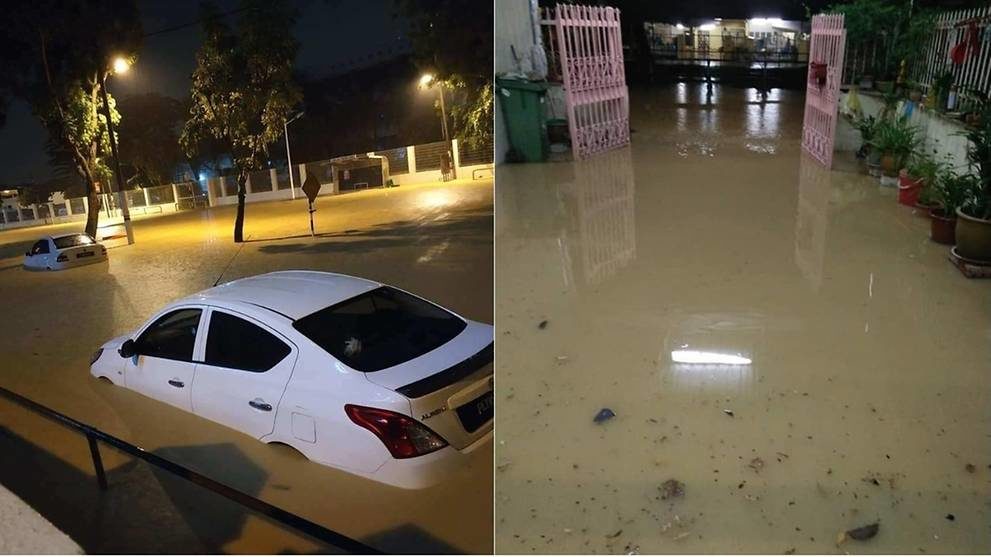 Photos circulating online showed cars submerged in water along flooded streets.