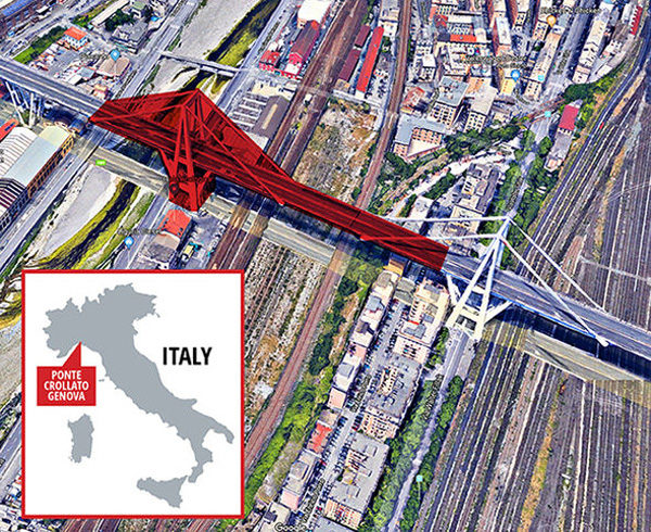 Click to enlarge Genoa bridge collapse ponte crollato