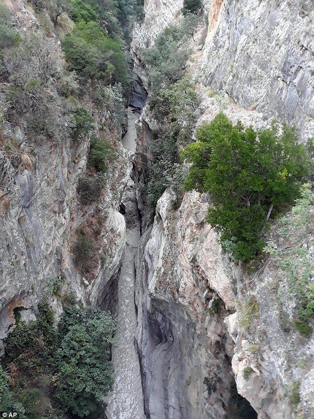 A view of the Raganello Gorge in Civita