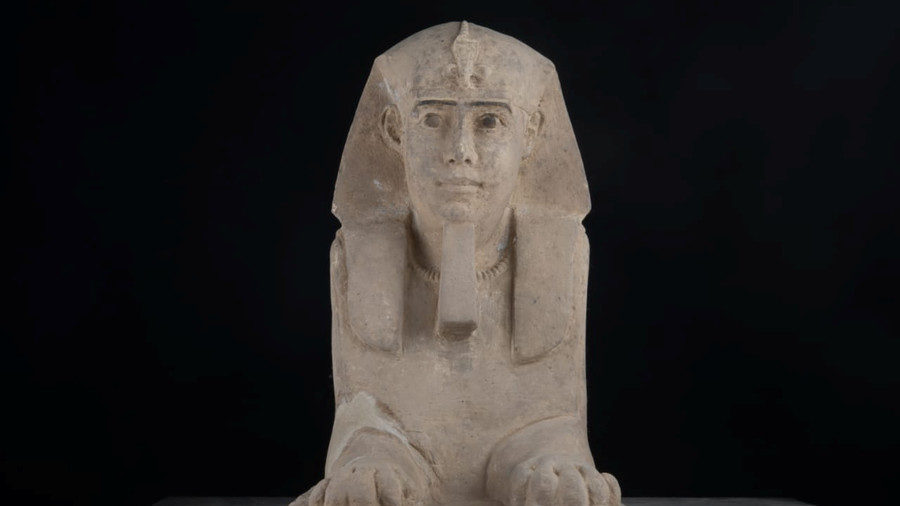 sandstone sphinx disovered Aswan