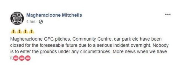Click to enlarge sinkhole ireland football club