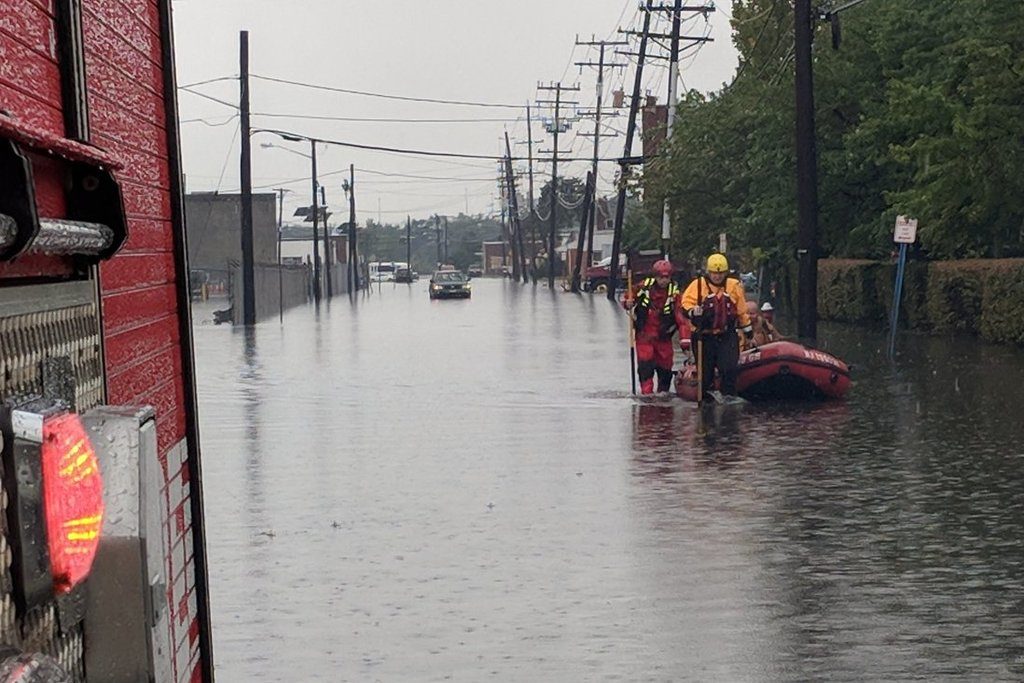 Click to enlarge Members of the Hackensack Fire Department