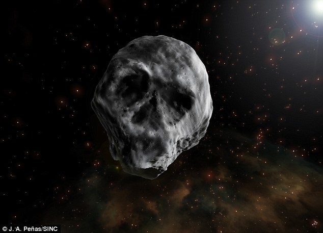 comet has a human skull face