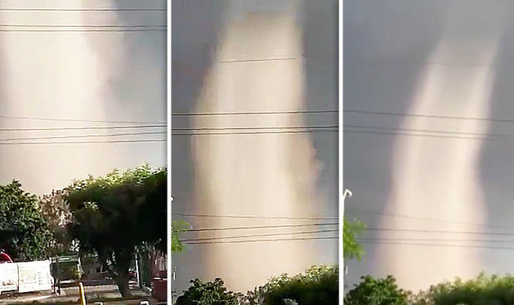 The tornado formed after a massive storm struck the Sinaloa district