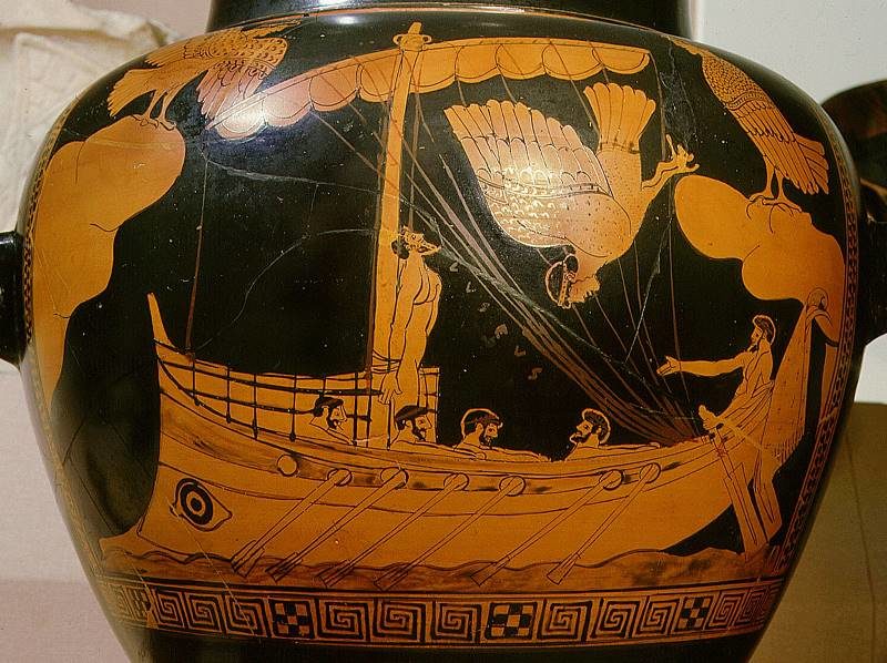 siren vase greek