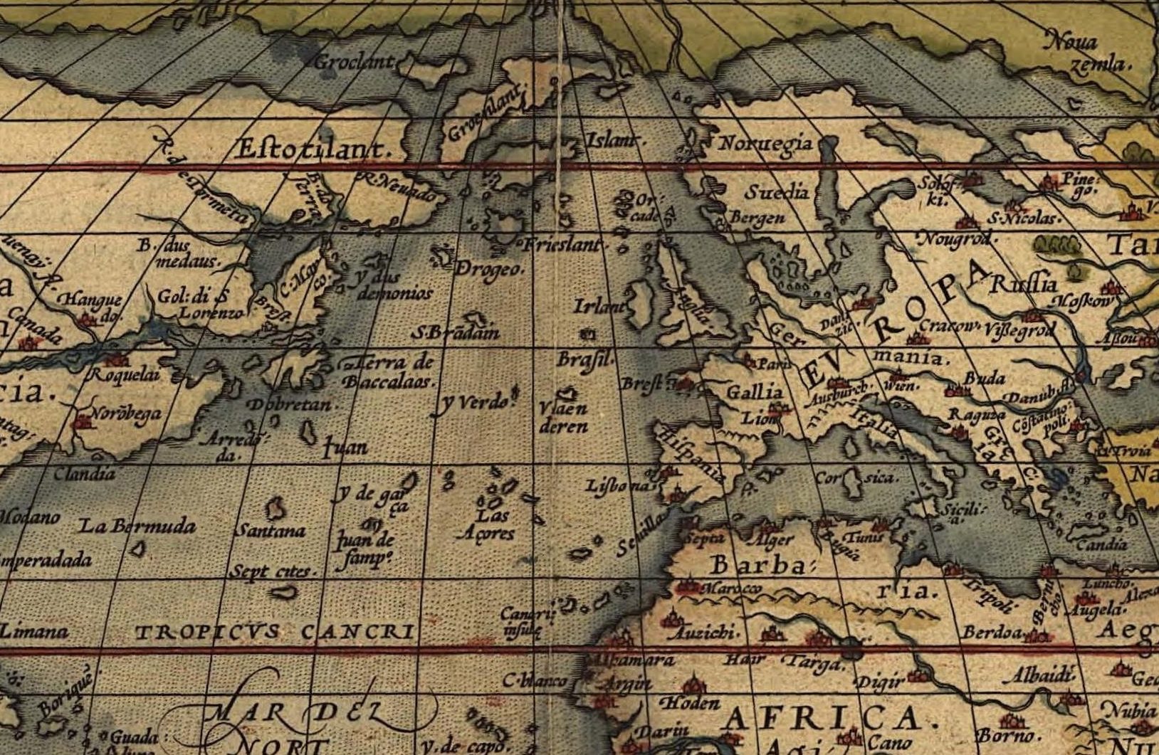 medieval map atlantic ocean