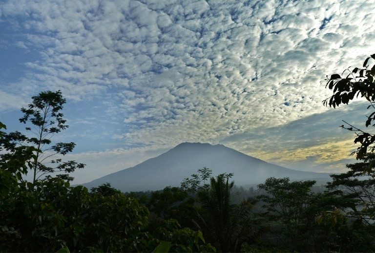 Click to enlarge Mount Agung as seen from Karangasem