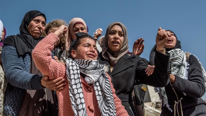 palestinian mourners