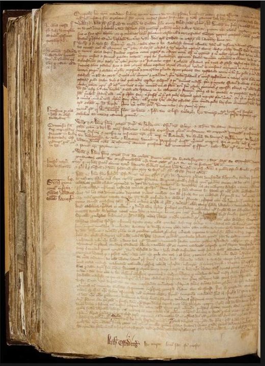 medieval bishops record book