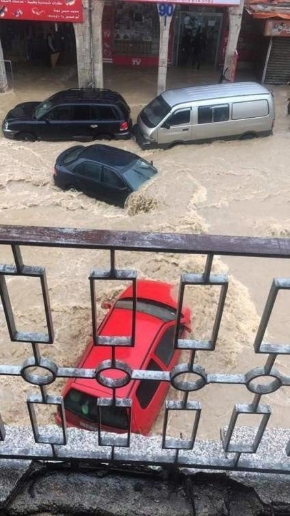 Click to enlarge Heavy rainfall and flooding sparked chaos in