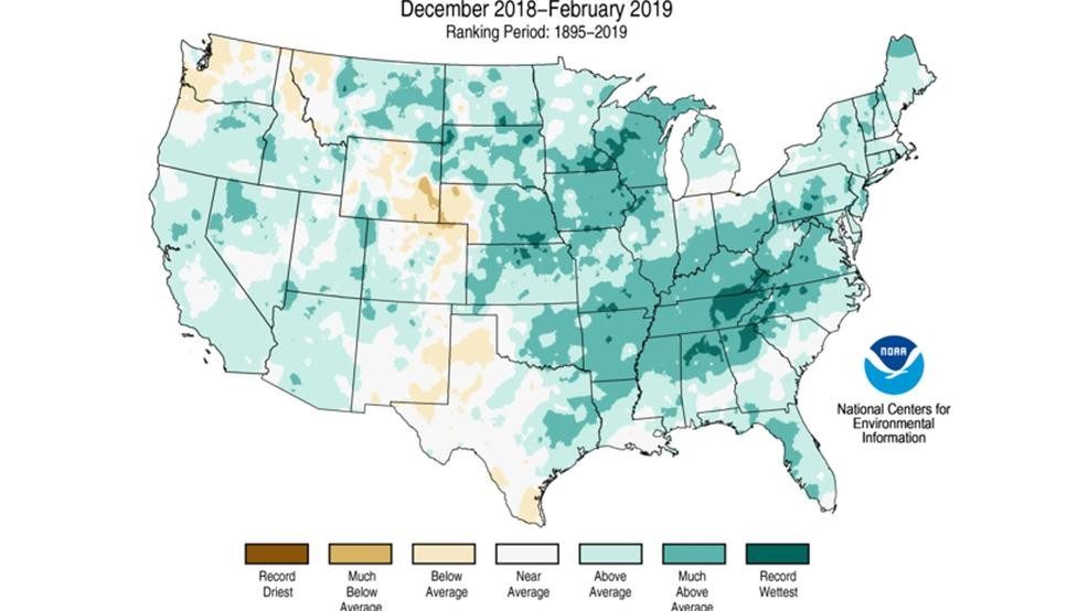 Winter 2018-19 was the wettest on record