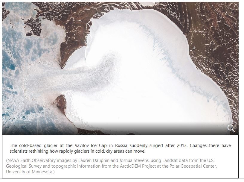 Vavilov Ice Cap glacier siberia russia