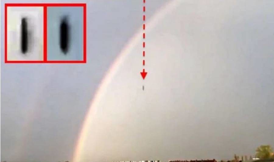 ufo drops rainbow