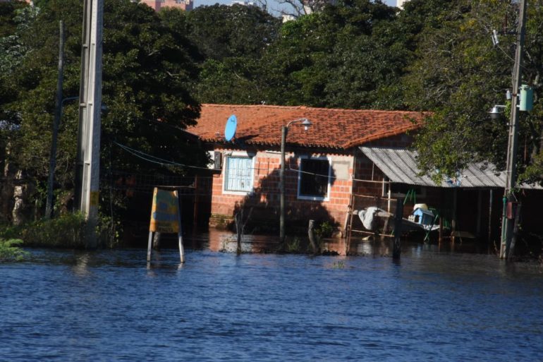 Flooding along the Paraguay River in Asunción, Paraguay, 2019.