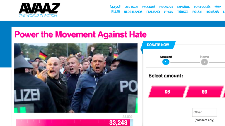 Avaaz headline
