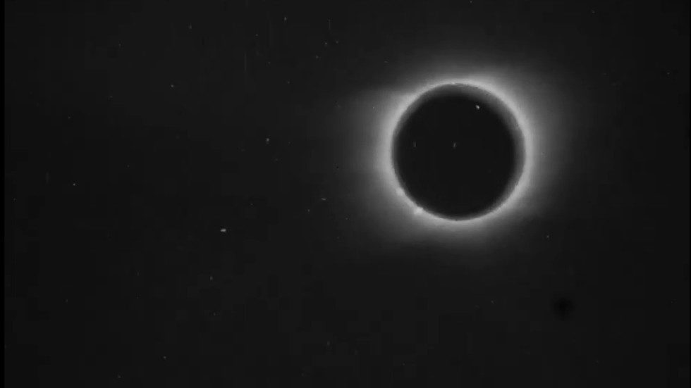 early film solar eclipse restored