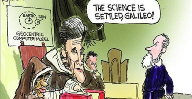 science is settled galileo cartoon