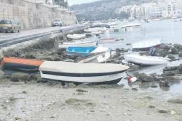 Stranded boats in Malta