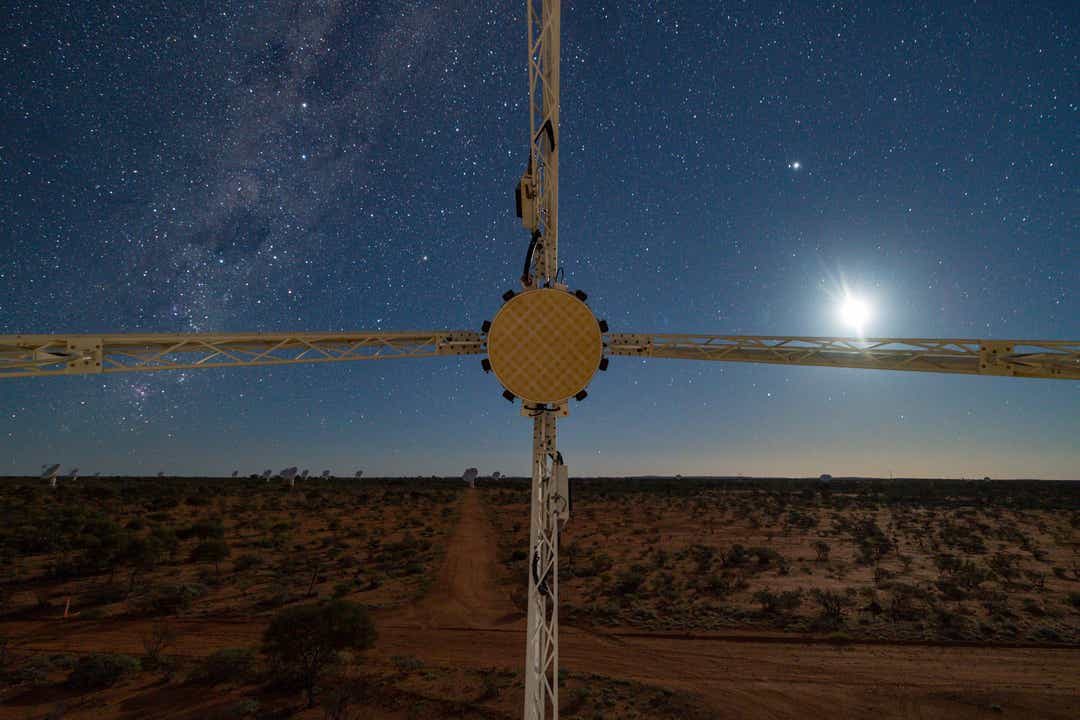 Click to enlarge A view from the Australian radio telescope that discovered the new fast radio burst.