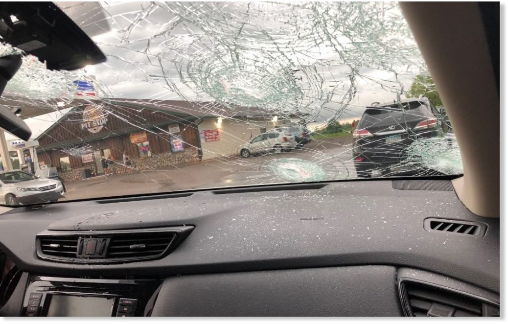 Cars damaged by baseballsized hail as severe storms pound Minnesota