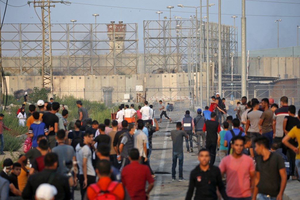 gaza demonstration Erez crossing