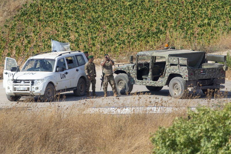labanon patrol border israel UN observer