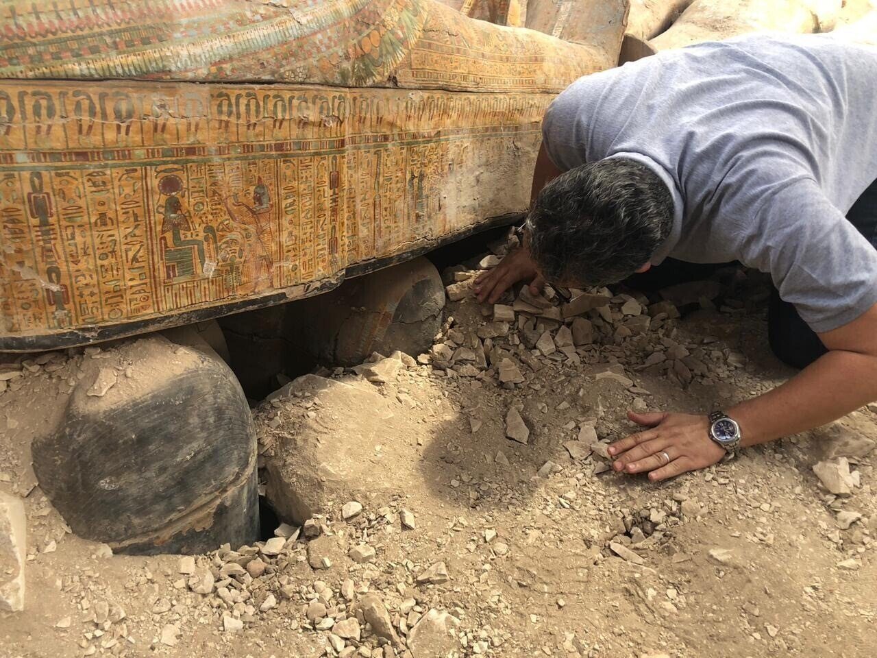 archaeologist egypt new coffins