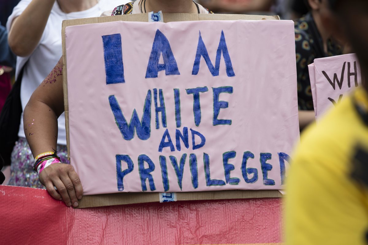 white privilege sign