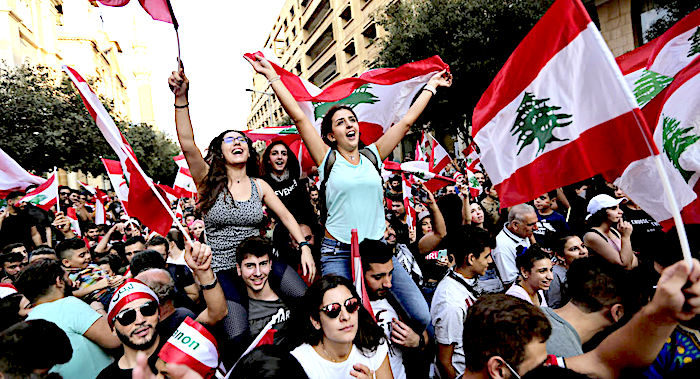 Lebanese protesters