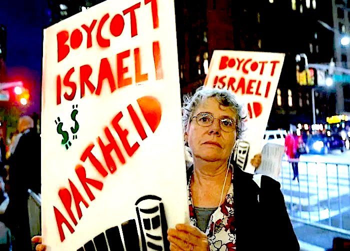 Boycott Israel protester