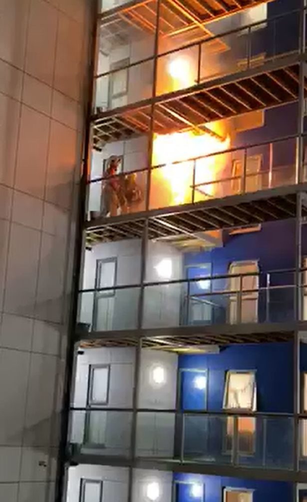 student dorm fire UK