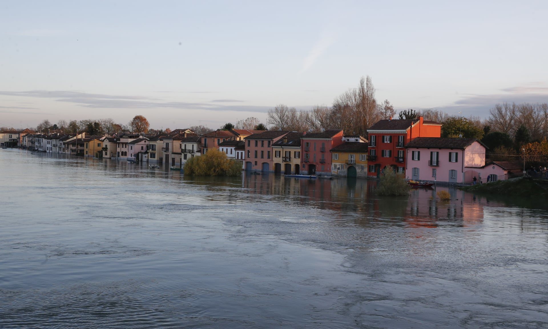 Flooding Ticino river Pavia