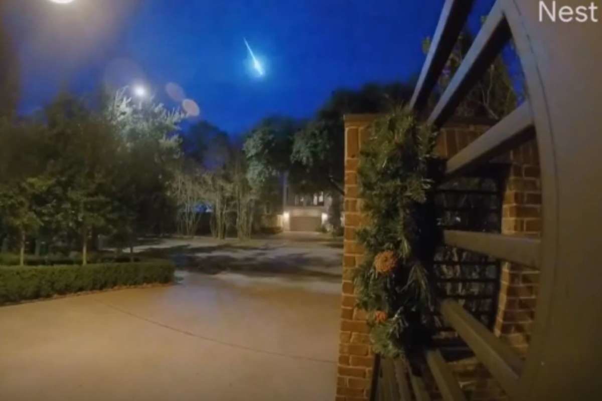Meteor fireball over Houston, Texas