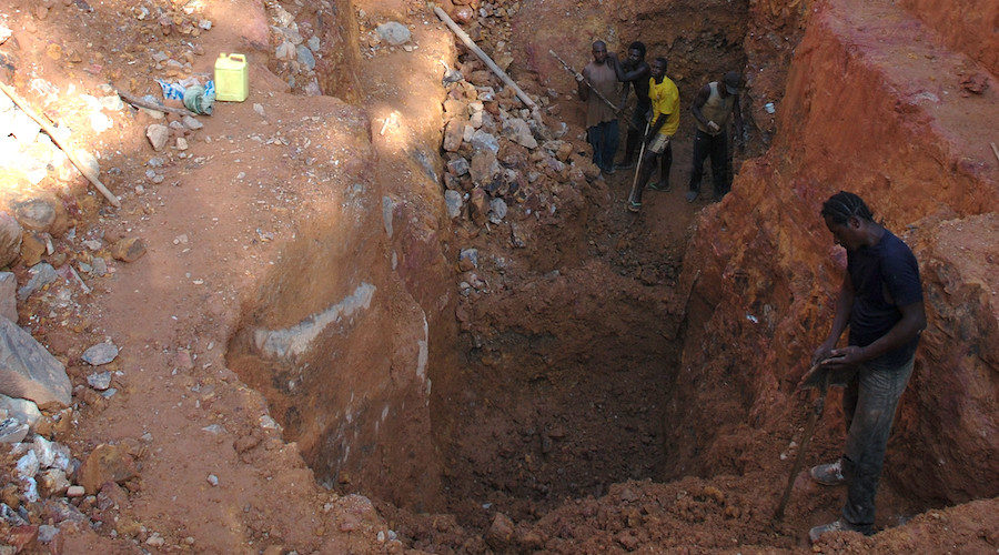 Artisanal mining in the DRC.