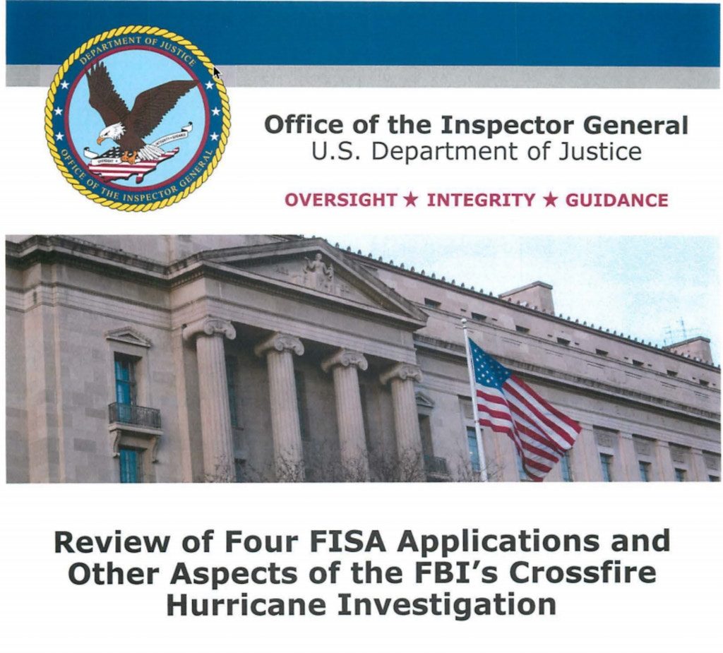 inspector general report cover FISA