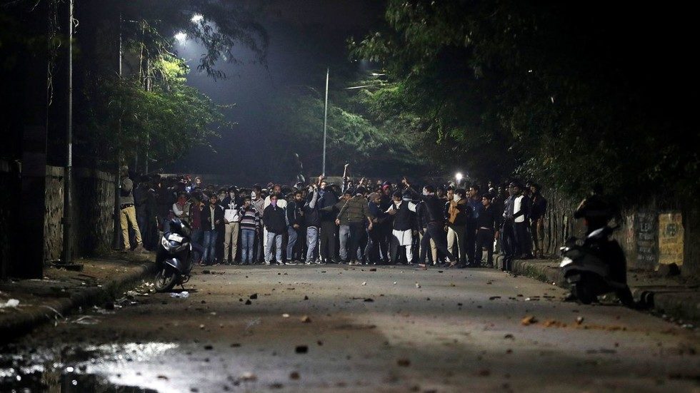Anti-CAA protestors in Delhi
